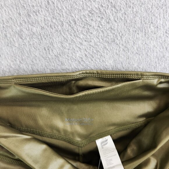 Fabletics Leggings Womens L Dark Moss Shine Anywhere Motion 365 High Waisted - Picture 3 of 14